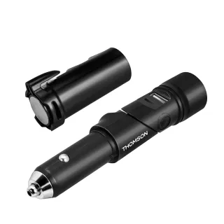 THOMSON 車充 1USB附多功能_LED照明/車窗擊破錘/安全帶切割器(車麗屋)