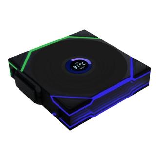 【LIAN LI 聯力】12RTL LCD1W1B黑色 反向 TL WIRELESS風扇 LCD120 1入