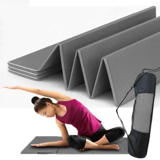 【Yenzch】折疊式瑜珈墊/TPE/鐵灰色 厚6mm《送背袋》(RM-11108-台灣製)