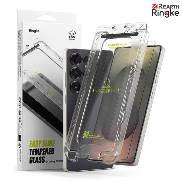 【Ringke】三星 Galaxy S25 / Plus / Ultra Tempered Glass 鋼化玻璃螢幕保護貼－2入(Rearth 附安裝工具)