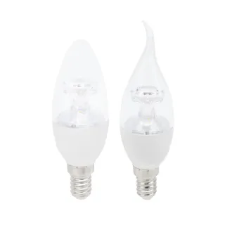【亮博士】10入組 LED 蠟燭型燈泡 全電壓 5W E14 黃光(水晶吊燈適用)