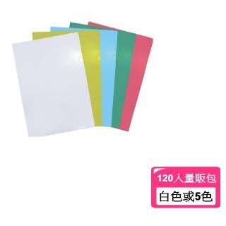 【新德】L型檔案夾120入量販包-白色或5色 E310(L型檔案夾)