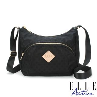 【ELLE ACTIVE】波卡圓點系列-側揹包/斜揹包(黑色)