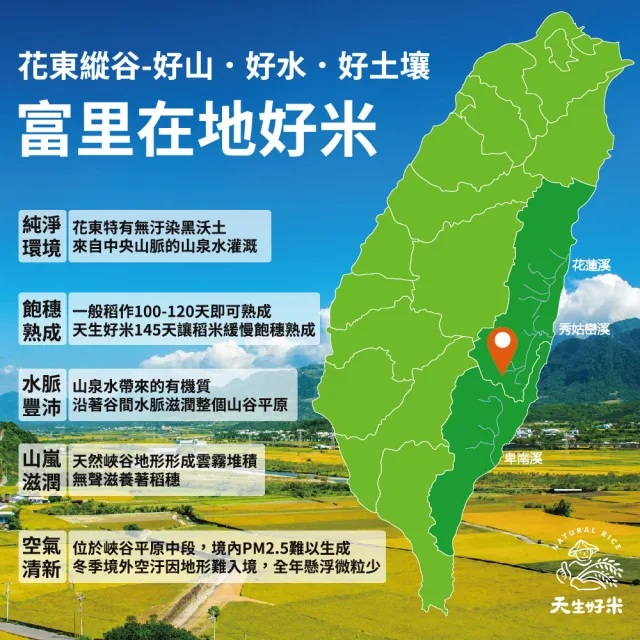 【天生好米】花東生態台☆九號米1.5KG(東部米)中元拜拜