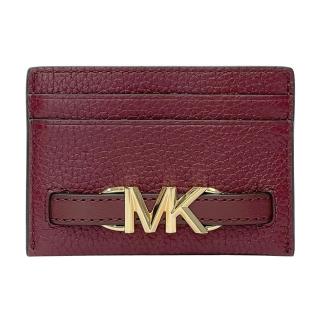 【Michael Kors】Reed系列黑櫻桃mk logo信用卡夾包(35S3G6RD3L-DARK CHERRY)