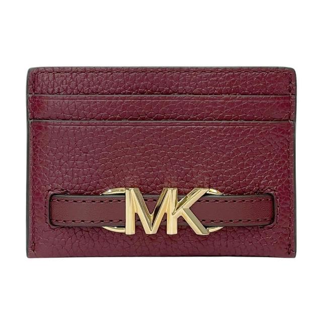 【Michael Kors】Reed系列黑櫻桃mk logo信用卡夾包 35S3G6RD3L-DARK CHERRY 