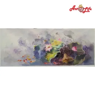 【ArtLife 藝術生活】B009高級手繪油畫_國畫彩風_70x180cm(五行風水畫、打造居家好運宅、手繪系列、擺飾畫)
