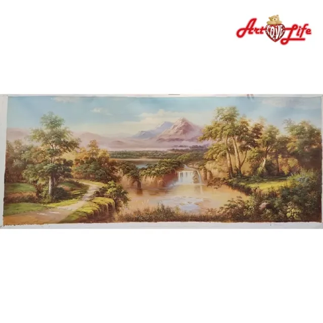 【ArtLife 藝術生活】B005高級手繪油畫_風景_80x200cm(五行風水畫、打造居家好運宅、手繪系列、擺飾畫)