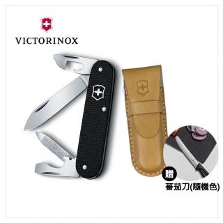 【VICTORINOX 瑞士維氏】Alox 8用瑞士刀附刀套/黑 0.2600.L1223(贈蕃茄刀)