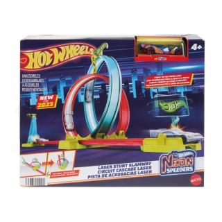 【ToysRUs 玩具反斗城】Hot Wheels風火輪 霓虹系列雙環收納軌道組-HPC05