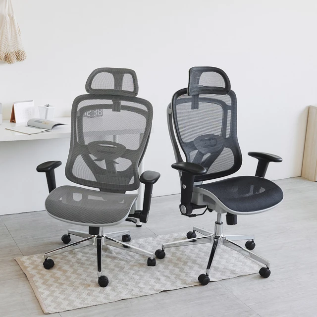 GXG 吉加吉 大網座 雙背工學椅 鋁腳/4D平面摺疊扶手(