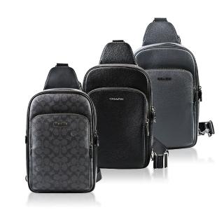 【COACH】經典LOGO/皮革/PVC 直式單肩後揹包/胸包/男包(多色多款)