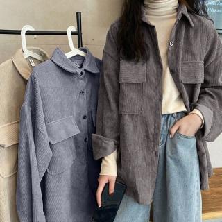【D.studio】韓版復古簡約翻領寬鬆外套(長版外套 女裝 衣服 上衣 保暖外套 保暖上衣 冬天外套 J140)
