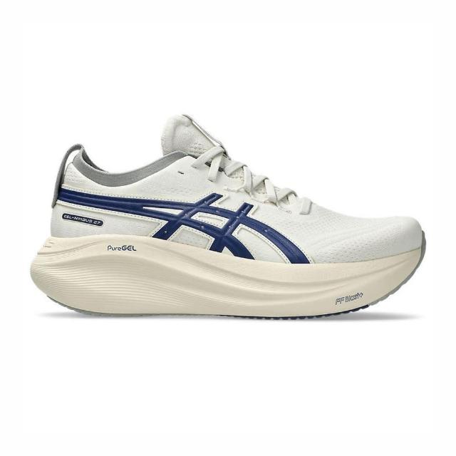 【asics 亞瑟士】Gel-nimbus 27 Atc 男 慢跑鞋 復古 彈力 支撐 緩震 米 藍(1011C028-200)