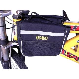 【POKO】自行車大馬鞍包 2入(單車包 肩背 斜背 腳踏車 上管包 車前包 腳踏車配件 戶外用品)