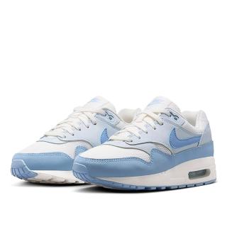 【NIKE 耐吉】慢跑鞋 女鞋 大童 運動鞋 氣墊 緩震 AIR MAX 1 GS 藍白 DZ3307-116