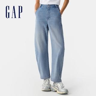 【GAP】女裝 寬鬆牛仔褲-中度水洗(727750)