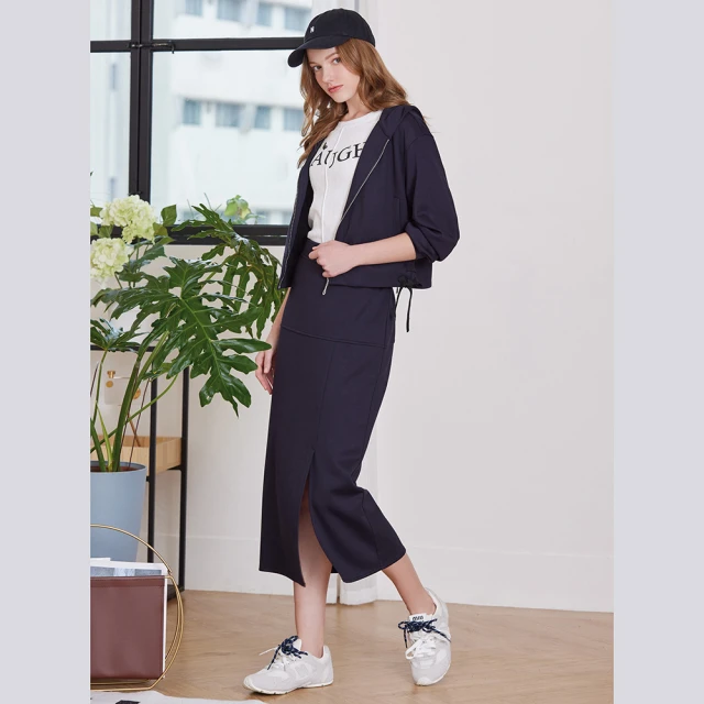 CHACO /預購/女冬日 毛呢半身裙美拉德風高腰厚感半身裙