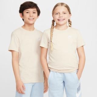 【NIKE 耐吉】短袖 上衣 童裝 大童 男女童 運動 K NSW TEE EMB FUTURA LBR 奶茶 FZ5177-126