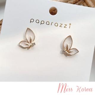 【MISS KOREA】韓國設計S925銀針優雅氣質微鑲水鑽蝴蝶意象耳環(S925耳環 水鑽耳環 蝴蝶耳環)
