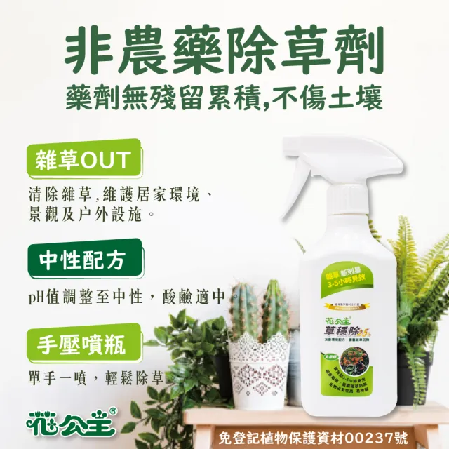 【花公主】草穩除免稀釋除草劑500ml(三件組)