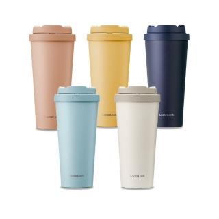 【LocknLock 樂扣樂扣】韓風簡約彈蓋316不鏽鋼保溫保冰咖啡杯/550ml(四色任選/保冰杯/保溫杯/減塑/保溫瓶)