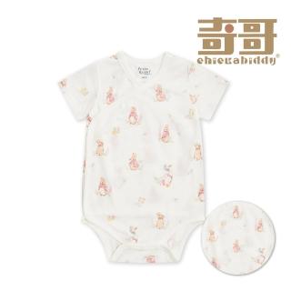【奇哥】比得兔 嬰幼童裝 花精靈短袖開襟包屁衣/兔裝-水晶紗(0-6個月)