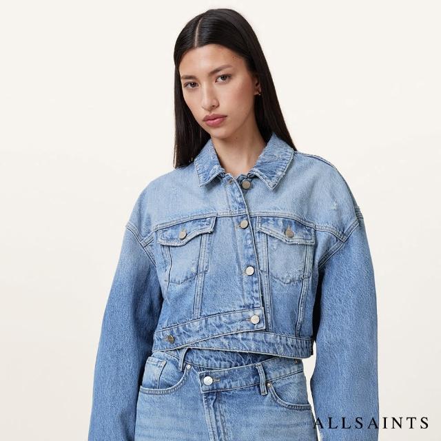 【ALLSAINTS】AKI 短版不對稱牛仔外套 W007OC(寬鬆版型)