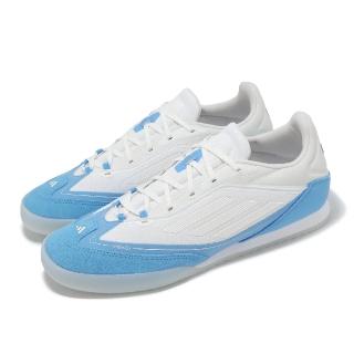 【adidas 愛迪達】足球鞋 F50 Freestyle 24 Messi 男鞋 白 藍 梅西 果凍底 愛迪達(IH8361)