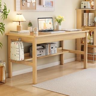 【靚白家居】韓風實木書桌 80CM 單抽屜 S491(電腦桌 工作桌 餐桌 桌子 實木桌 木頭桌 辦公桌)