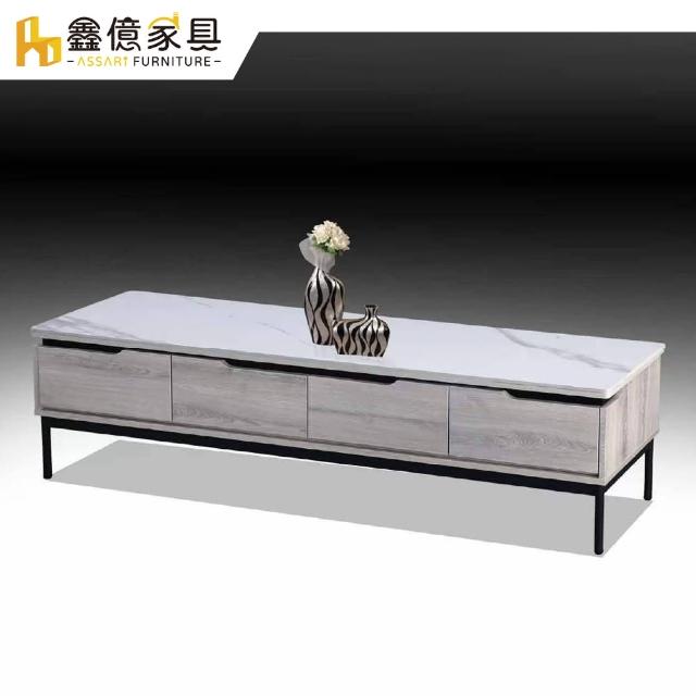 【ASSARI】約克夏岩板6尺電視櫃(寬180x深40x高45cm)