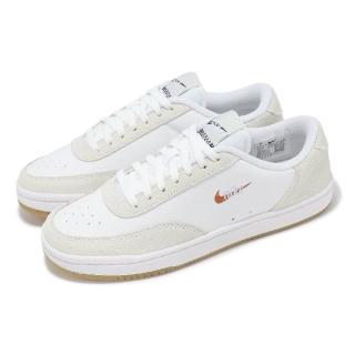 【NIKE 耐吉】休閒鞋 Wmns Court Vintage PRM 女鞋 白 米白 復古 麂皮 膠底(CW1067-102)