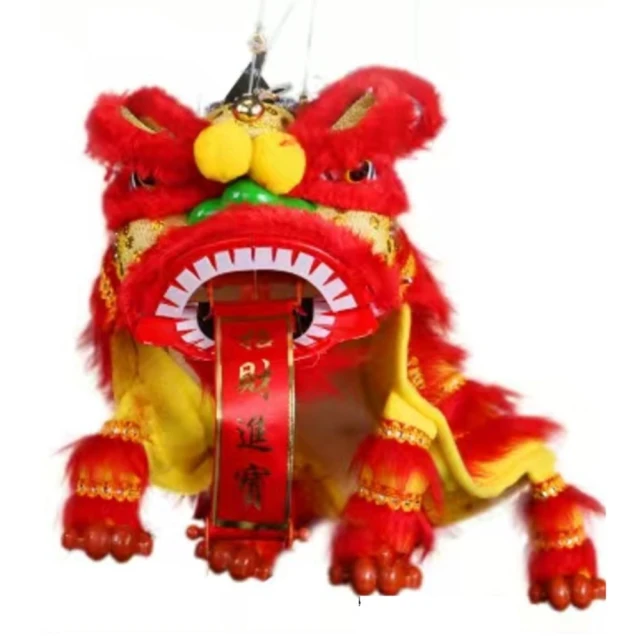 A-ONE 匯旺 提線獅王 黃底紅毛 舞獅魁儡布袋戲偶大號 