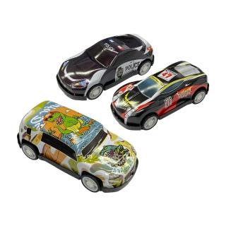 【JoyNa】6入組 超輕合金小汽車 迴力車 玩具車 警察車 賽車 越野車(5入車+1地圖)
