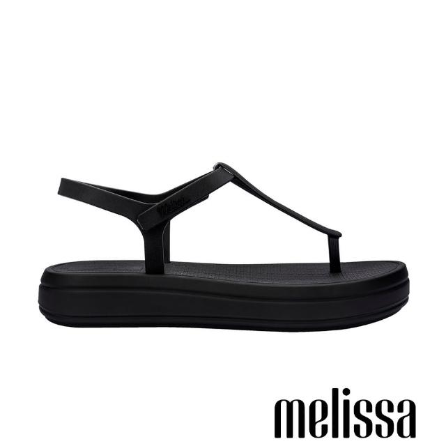 【Melissa】霧面夾腳厚底涼鞋(黑色)