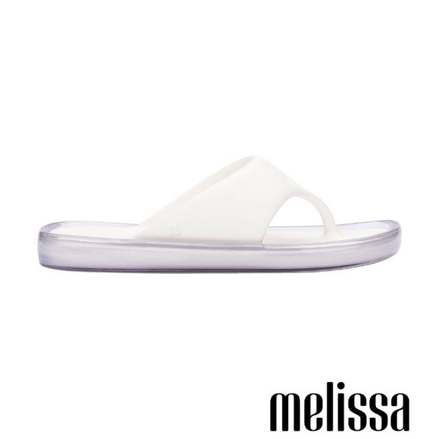 【Melissa】休閒夾腳寬帶拖鞋(白色)