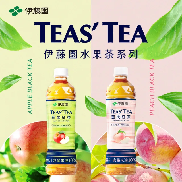 【伊藤園】TEAS TEA 蘋果紅茶535mlx2箱(共48入)