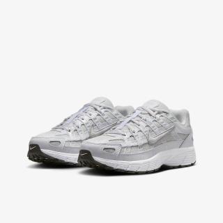 【NIKE 耐吉】慢跑鞋 女鞋 大童 運動鞋 緩震 P-6000 GS 銀白 HV5064-003(3C5187)