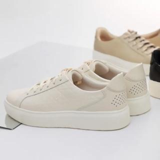 【LAZY SHOES】秒穿鞋 懶人鞋 休閒鞋 牛皮鞋 漆皮女鞋 海鹽白 CARLINNE(漆皮板鞋)