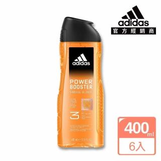 【adidas 愛迪達】即期品 三合一潔顏洗髮沐浴露6瓶組-極限釋放400ml(2025/9到期)