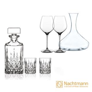 【Nachtmann】經典品酒組-威士忌壺杯組+醒酒氣紅酒杯組6件組