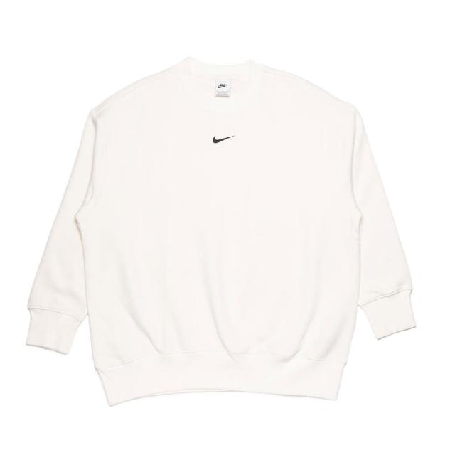 【NIKE 耐吉】PHNX FLC OS Crew 女款 米色 刷毛 圓領 大學T 休閒 運動 上衣 長袖 DQ5734-133