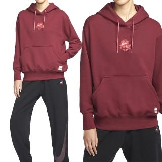 【NIKE 耐吉】Os Po HD 女款 酒紅色 蛇年 限定 帽T 寬鬆 刺繡 新年 毛圈布 連帽 長袖 HV8461-677