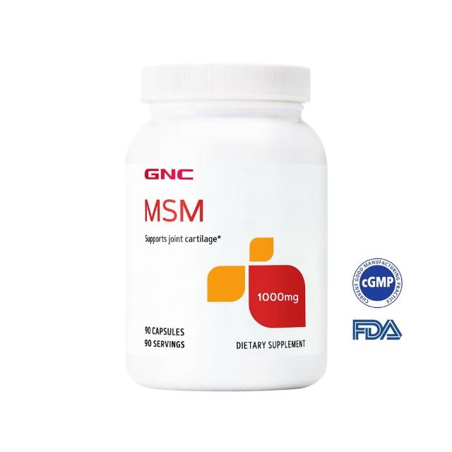 【GNC 健安喜】MSM1000 膠囊食品(追求頂上健康者/養顏美容/減緩活動不適)