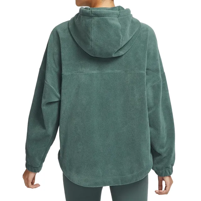 【NIKE 耐吉】One TF Po Hoodie Polar 女款 綠色 運動 帽T 連帽 上衣 長袖 FV8077-338