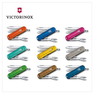 【VICTORINOX 瑞士維氏】Classic SD 瑞士刀/透明/7用/58mm(0.6223.T)