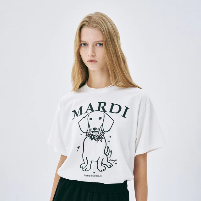 MARDI MERCREDI 印花短版TEE 象牙白色 經典