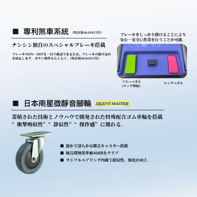 【NANSIN 南星】總代理公司貨-日本微音手推車NCC-101B2(推車/折疊推車/摺疊手推車/折疊手推車/摺疊推車)
