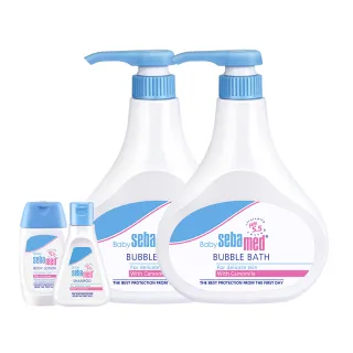 【SEBAMED 施巴】泡泡露 500mlx2+嬰兒乳液或洗髮乳50ml任選二件組(總代理)