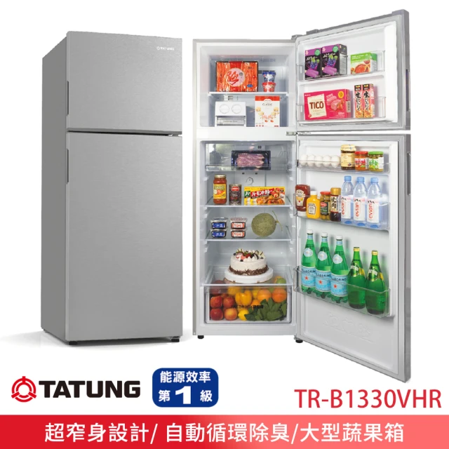 【TATUNG 大同】330L 變頻1級能效雙門冰箱(TR-B1330VHR)